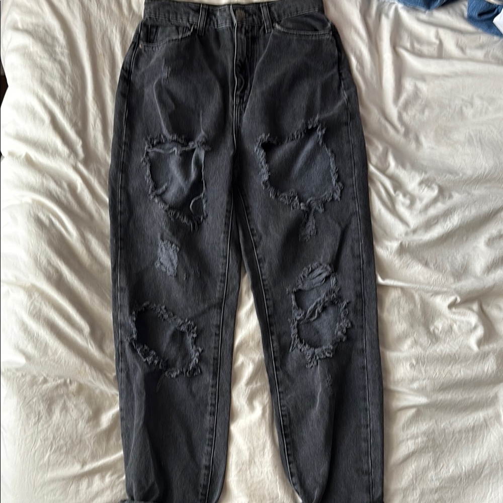 BDG high rise mom distressed jeans